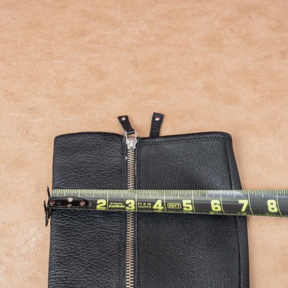 Linea Paolo Women Jackie Dress Office Black Leather Zip Fashion Tall Boots 9 - Picture 6 of 10